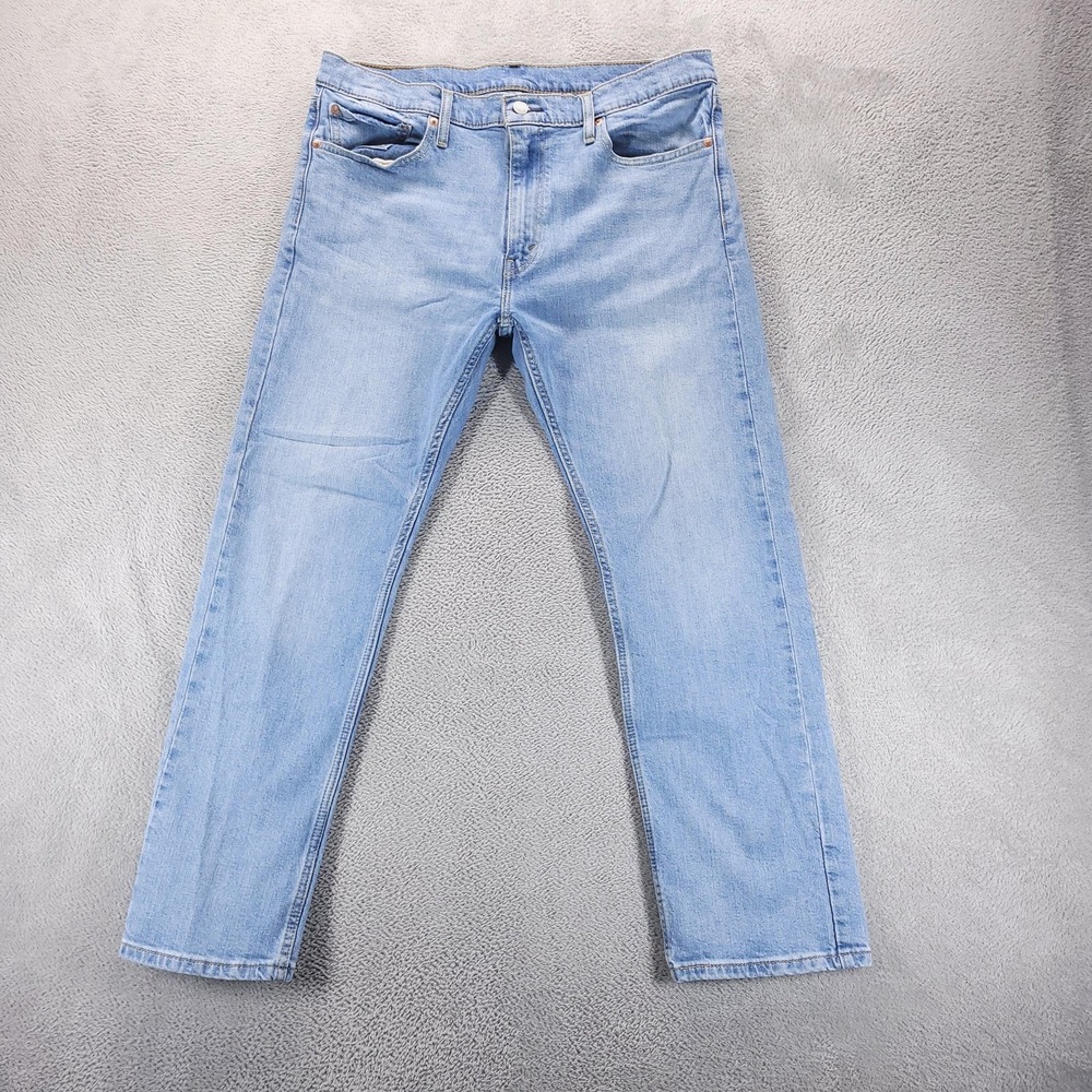 Levis 513 Jeans Mens 36x30 Blue Slim Straight Light Wash Comfort Minimalist